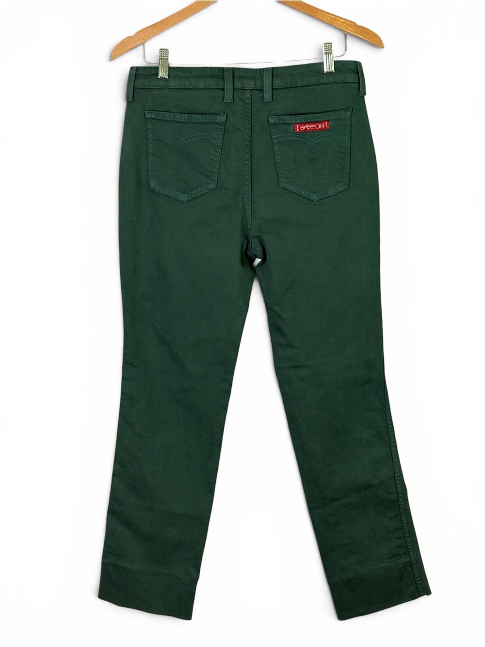 NWT Johnny Was x Sasson Sancere Straight Leg Jean Dark Sea Green Size 28 - Picture 6 of 16